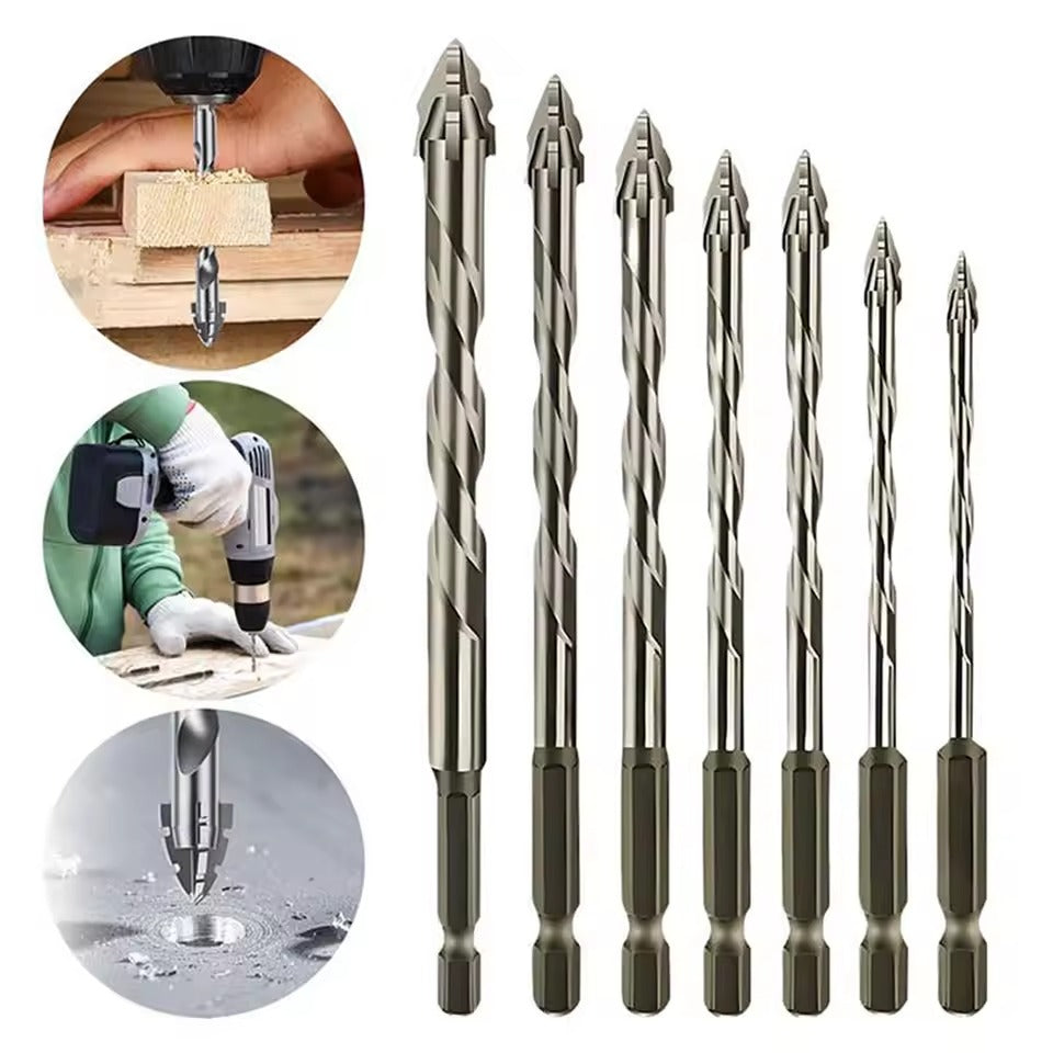 Powerful Four-Edged Drill Bit Set