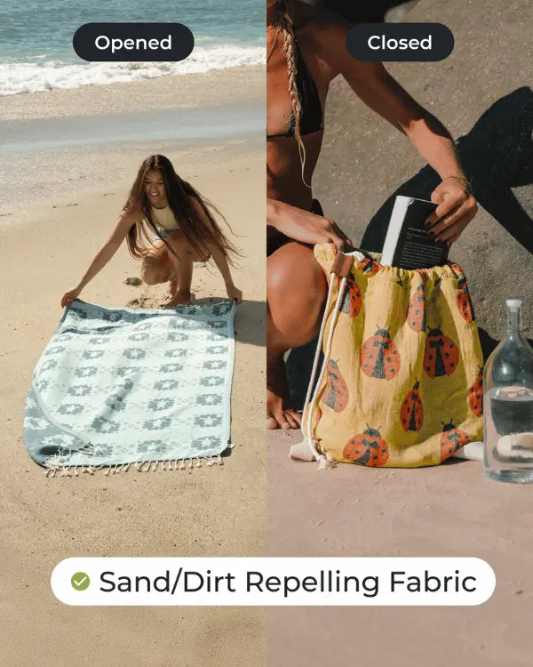 Sand-Free Beach Towel Bag
