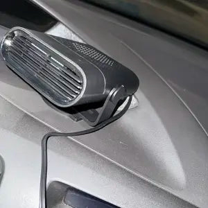 Car heater display at night