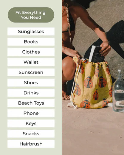Sand-Free Beach Towel Bag