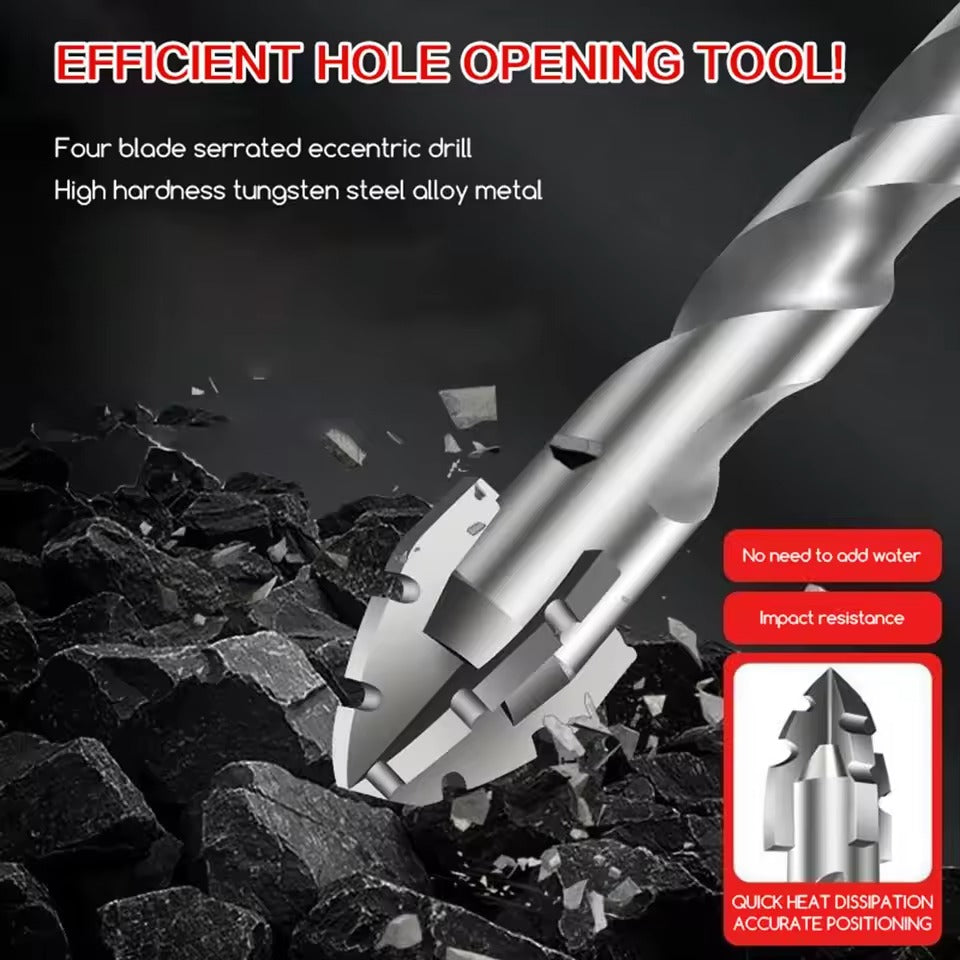 Powerful Four-Edged Drill Bit Set