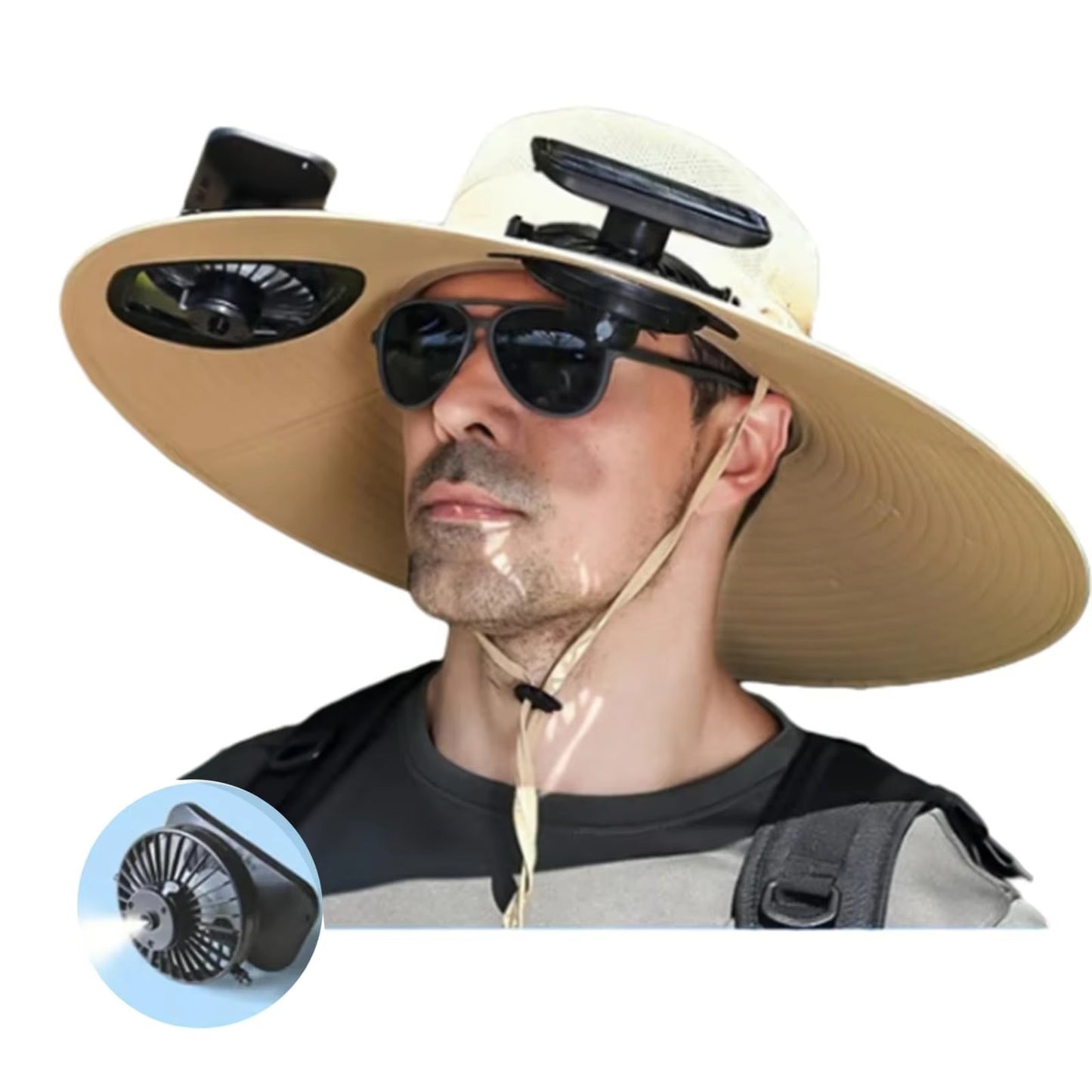 Misting Solar Fan Hat