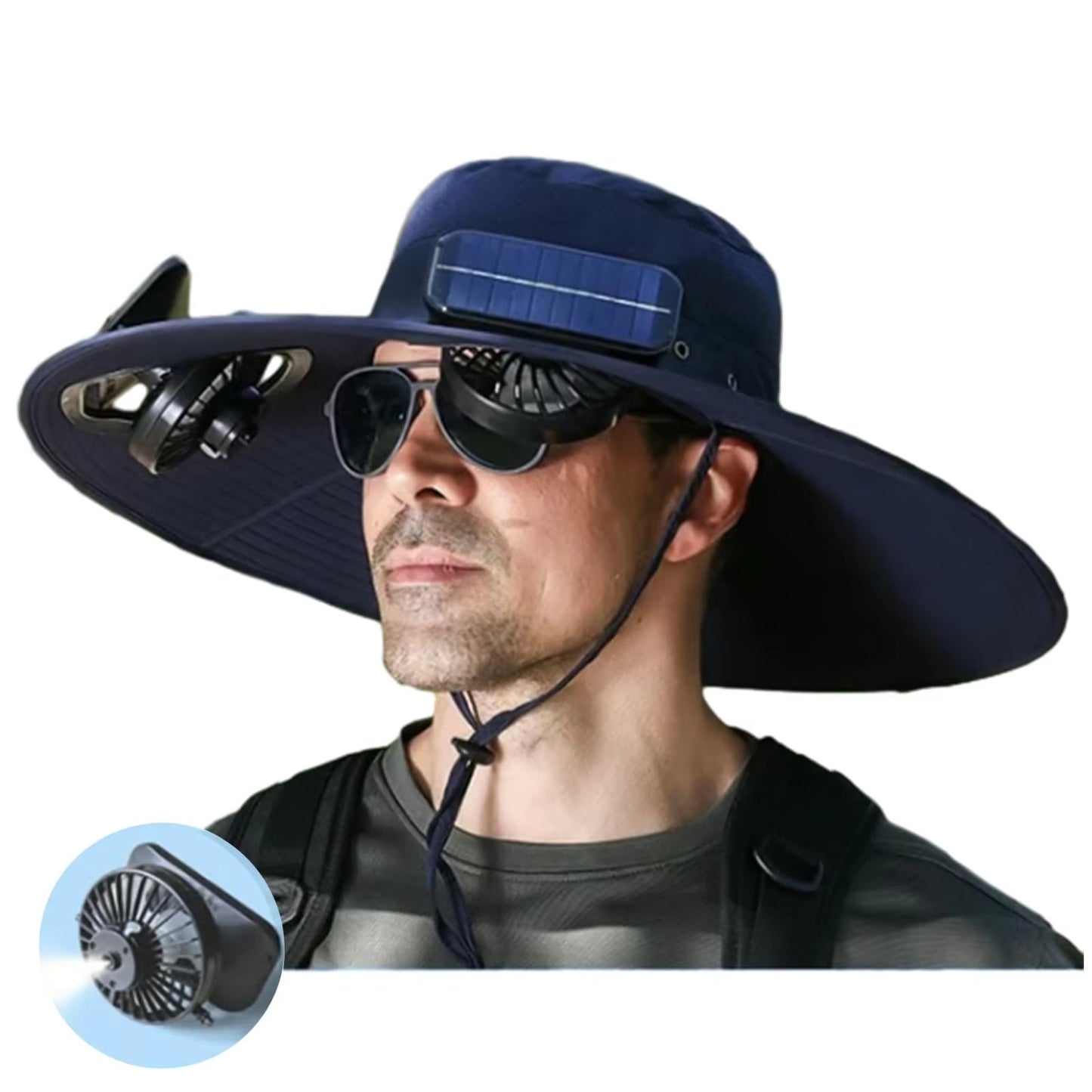 Misting Solar Fan Hat