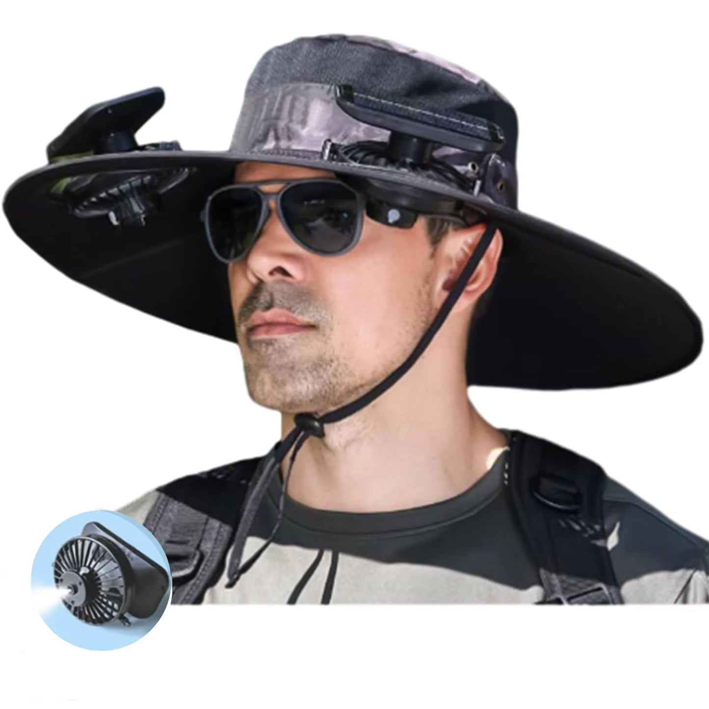 Misting Solar Fan Hat