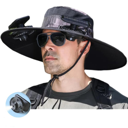 Misting Solar Fan Hat